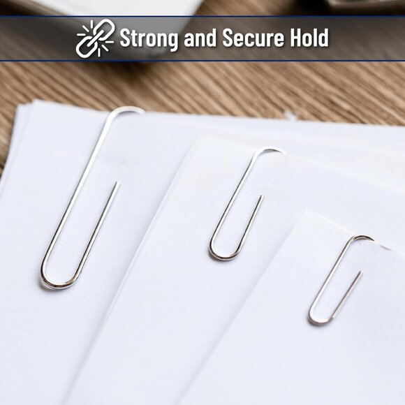 Paper Clips - 450 Pack Assorted Sizes, Silver, Large & Small Paper Clips - Picture 6 of 9